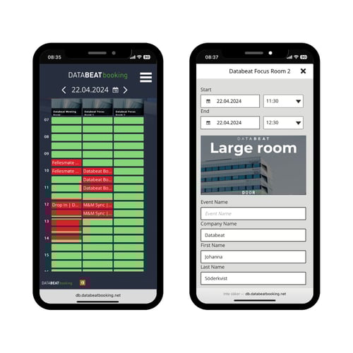 Databeat Booking om Mobile Phone