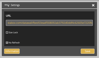 Paste the Databox URL in the DatabeatOMNI field