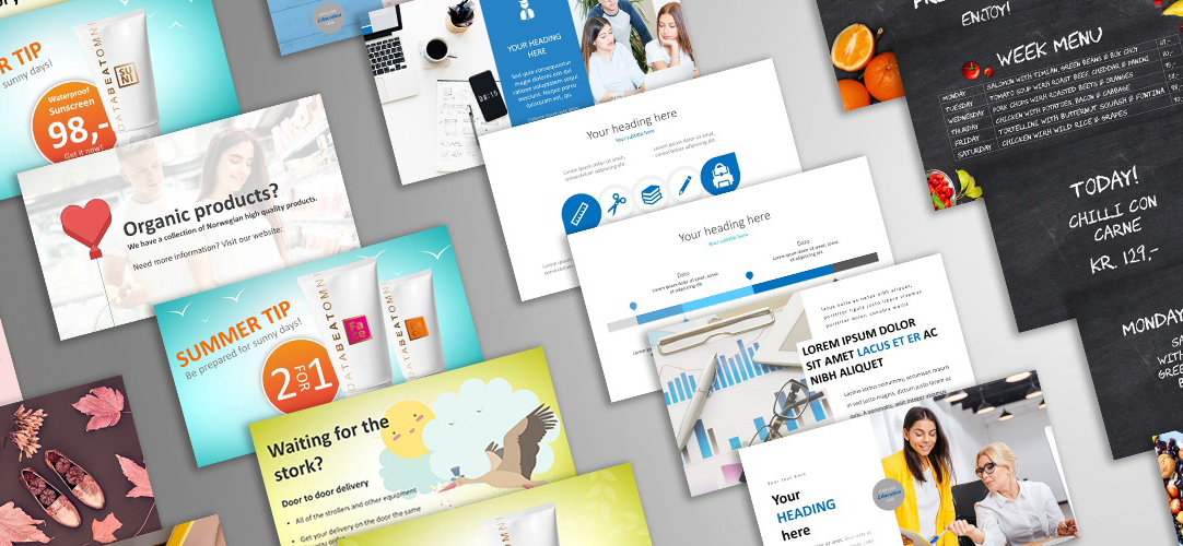 Download Our FREE Digital Signage PowerPoint Templates